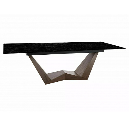Jídelní stůl BONUCCI CERAMIC, Nero Greco, Černá/Ořech Jídelní stůl BONUCCI CERAMIC, Nero Greco, Černá/Ořech