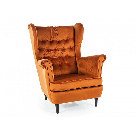 Křeslo HARRY VELVET, Skořicový Bluvel 4215/Wenge Křeslo HARRY VELVET, Skořicový Bluvel 4215/Wenge