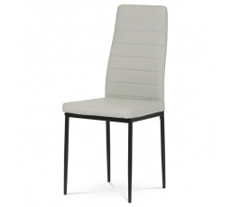 Jídelní židle, šedá, ekokůže, DCL-372 SIL