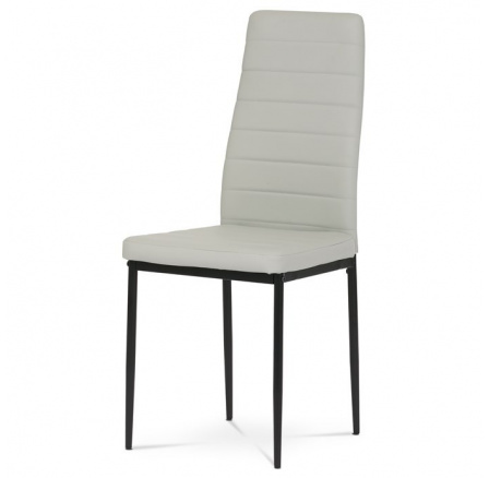 Jídelní židle, šedá, ekokůže, DCL-372 SIL