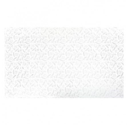 Ubrus - stříbrný vánoční vzor, 100% polyester, 130 x 220 cm