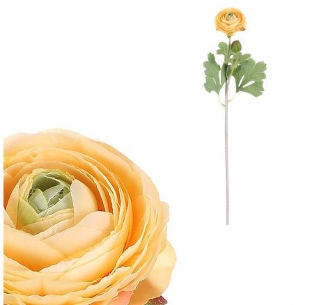 Ranunculus - umělá řezaná květina, žlutá