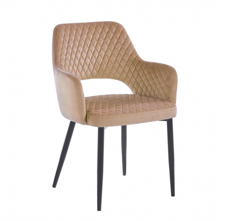 Židle velvet (cappuccino) - černý rám K3-FX (B) Židle velvet (cappuccino) - černý rám K3-FX (B)