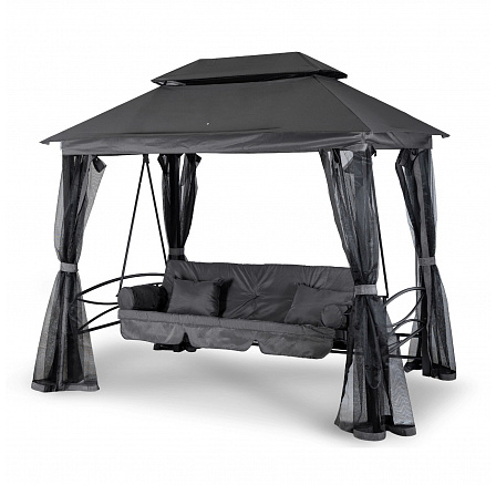 Zahradní houpačka CARMEN Šedá/Černá