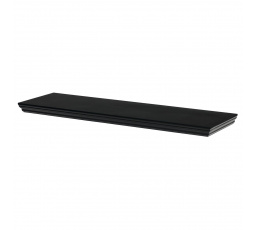 Polička nástěnná 80 cm, MDF, barva černá, baleno v ochranné fólii