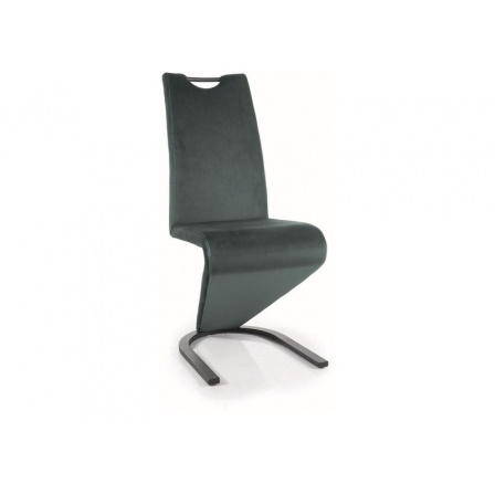 Jídelní židle H-090 VELVET, Zelený Bluvel 78/Černá