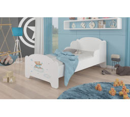 Postel s matrací AMADIS TEDDY BEAR AND CLOUD 160x80 Bílá