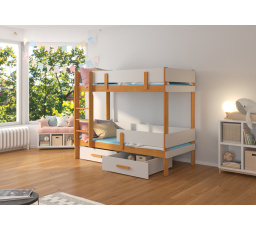 Dvoulůžková patrová postel ETIONA 180x80 Olše+Šedá