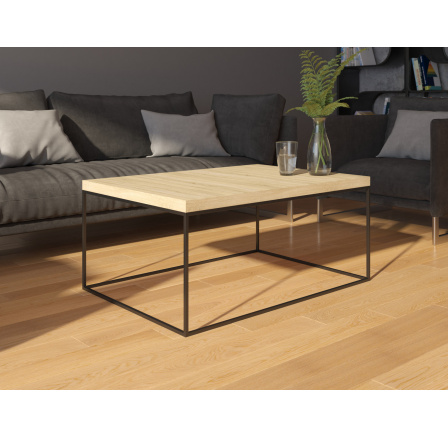 Konferenční stolek WERTIKO 100x70 Sonoma+Černý Mat
