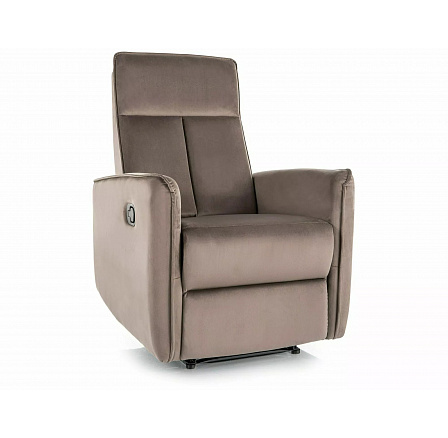 Rozkládací křeslo NIKOS VELVET, Cappucino BLUVEL 38