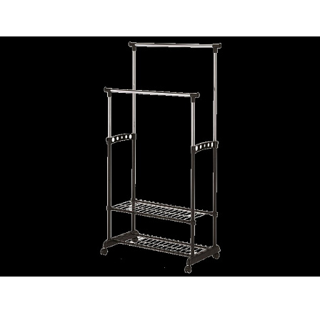 Věšák NOVA II BIS, chrom/černá