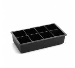 Forma na ledové kostky ALCOLE pro čtvercové kostky ledu černá 22x11 cm 891361