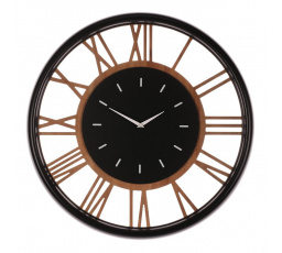 Hodiny nástěnné - římské číslice, kov a MDF, 60 cm