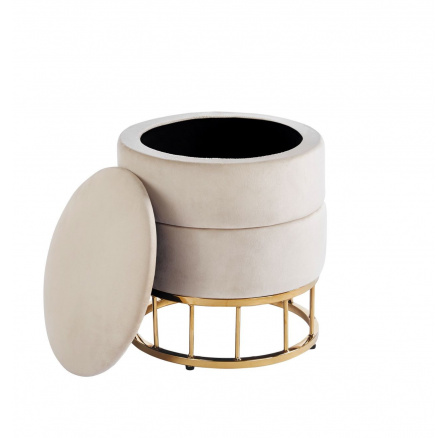 Taburet velvet béžová P3-FXJG G