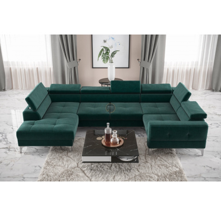 Rohová sedací souprava TOSCANIA MAX I 170x350x185 cm - zelená , pravá