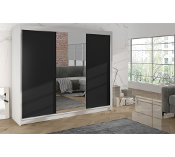 Skříň Debora I 200 - bílá/černá