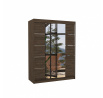 Posuvná skříň se zrcadlem NORDIC 150 Choco+Choco