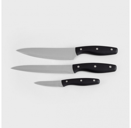 Sada univerzálních nožů STEELCRAFT s černou rukojetí 3 ks. 744020