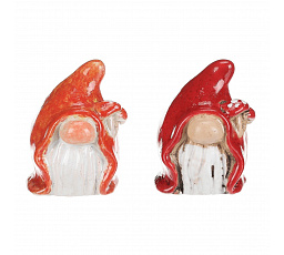 Skřítek keramický - mini figurka, mix 2 barev, cena za 1 ks