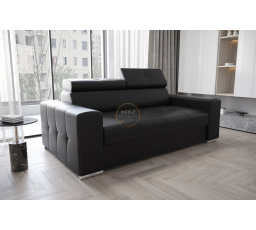 Sofa MARGO II 195 cm - přírodní kůže - černá kůže