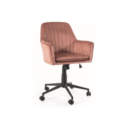 OTOČNÉ KŘESLO Q-886 VELVET ANTIQUE PINK BLUVEL 52