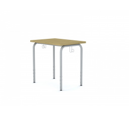 Školná lavice SIMPLE obdélník 700x500, šedý rám/dubová deska velikost 4-6