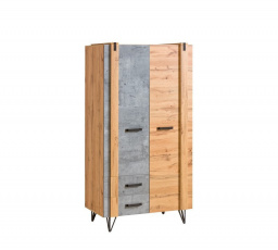 Systém "LOFTER" LO1 (Skříň 2D 2S) - Barva: beton millenium