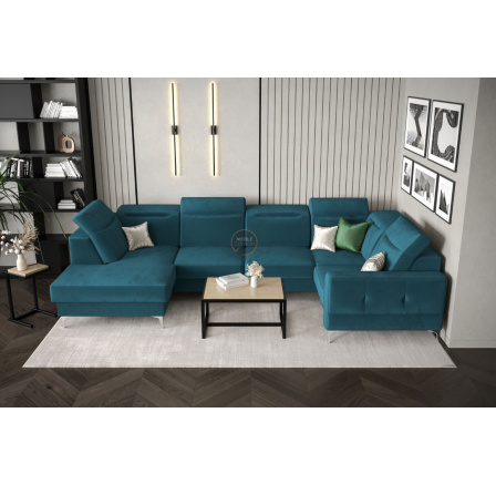 Rohová sedací souprava MALIBU MAX II 180x350x182 cm - modrá, Pravá strana Rohová sedací souprava MALIBU MAX II 180x350x182 cm - modrá, Pravá strana