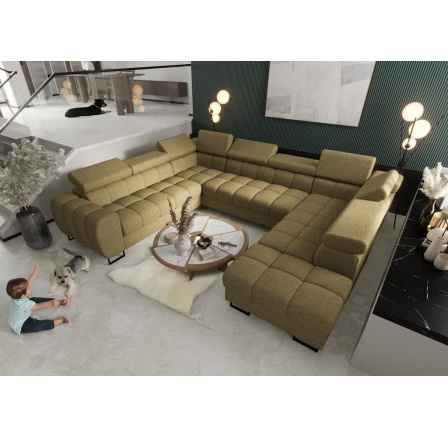 Rohová sedací souprava ASPEN MAX I 265x350x225 cm - levá, olivová Rohová sedací souprava ASPEN MAX I 265x350x225 cm - levá, olivová