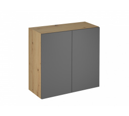Kuchyňská horní skříňka Langen G80, šedá/dub artisan