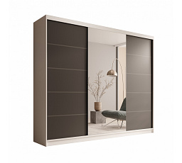 Posuvná skříň Etna 250 Bílá+Černá