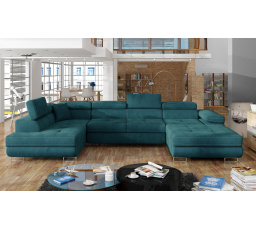 Sedací souprava ve tvaru U RODRIGO, Mat Velvet 75 Levá