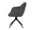 Jídelní židle, šedá, látka, HC-536 GREY2