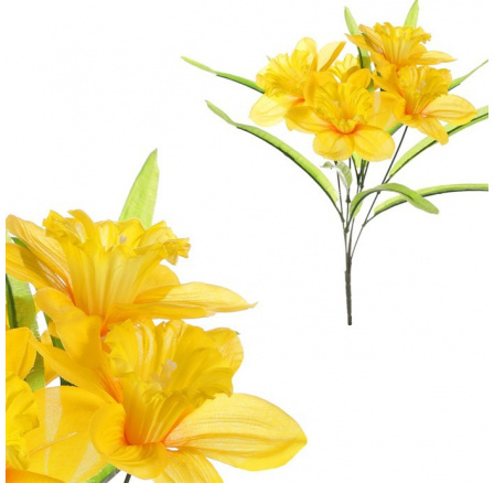 Narcis - umělá kytice, barva žlutá
