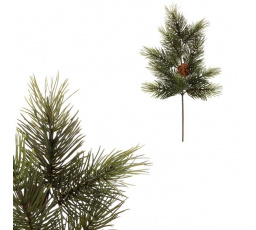 Borovice - umělá větev se šiškou, zelená