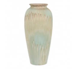 Váza keramická - tvar amfora, 40 cm, béžovo-zelená