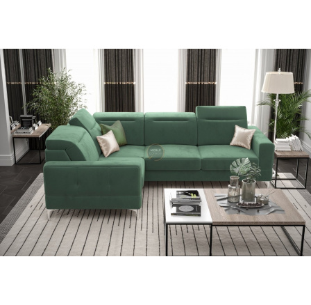 Rohová sedací souprava MALIBU 250X180 cm - tmavá máta , levá Rohová sedací souprava MALIBU 250X180 cm - tmavá máta , levá