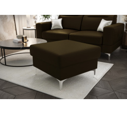 Taburet  MALIBU 70 x 70 cm přírodní kůže L-10 olivově hnědá - rychlé odeslání