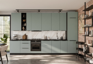 ARIA konyha - Fekete/Akvamarin