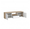 Tv komoda Nerea 315, jackson hickory/bílý lesk