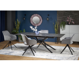 Jídelní stůl VITORINO, efekt černého mramoru/černá