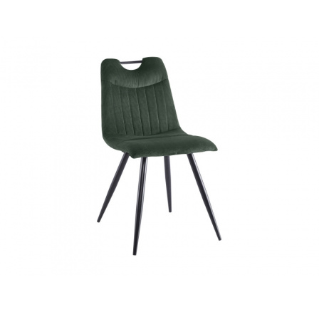 Jídelní židle ORFE, manšestr zelený Fjord 79/černý mat