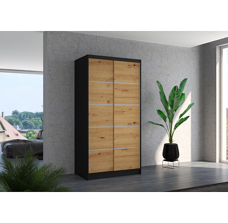 Posuvná skříň RIVA 100 Black+Artisan