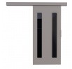 Posuvné dveře na stěnu HERS 86 Gray+Black Lacobel