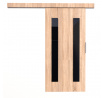 Posuvné dveře na stěnu HERS 76 Sonoma+Black Lacobel
