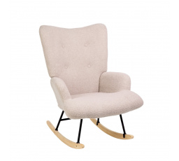 Houpací křeslo MOSS TEDDY BOUCLE béžové v látce TEDDY BOUCLÉ 72x73x92 cm