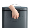 Koš na odpadky, kov, černá, AUK-E1103 BK