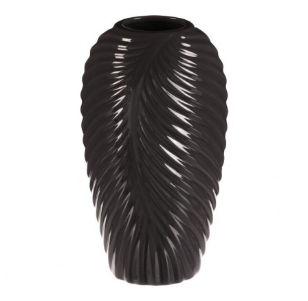 Váza keramická - glazovaná, šedá antracitová Váza keramická - glazovaná, šedá antracitová