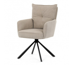 Jídelní židle, béžová, manšestrová látka, HC-X1128 LAN2