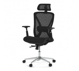 Kancelářská židle, synchronní mechanismus, černá síťovina, KA-S258 BK